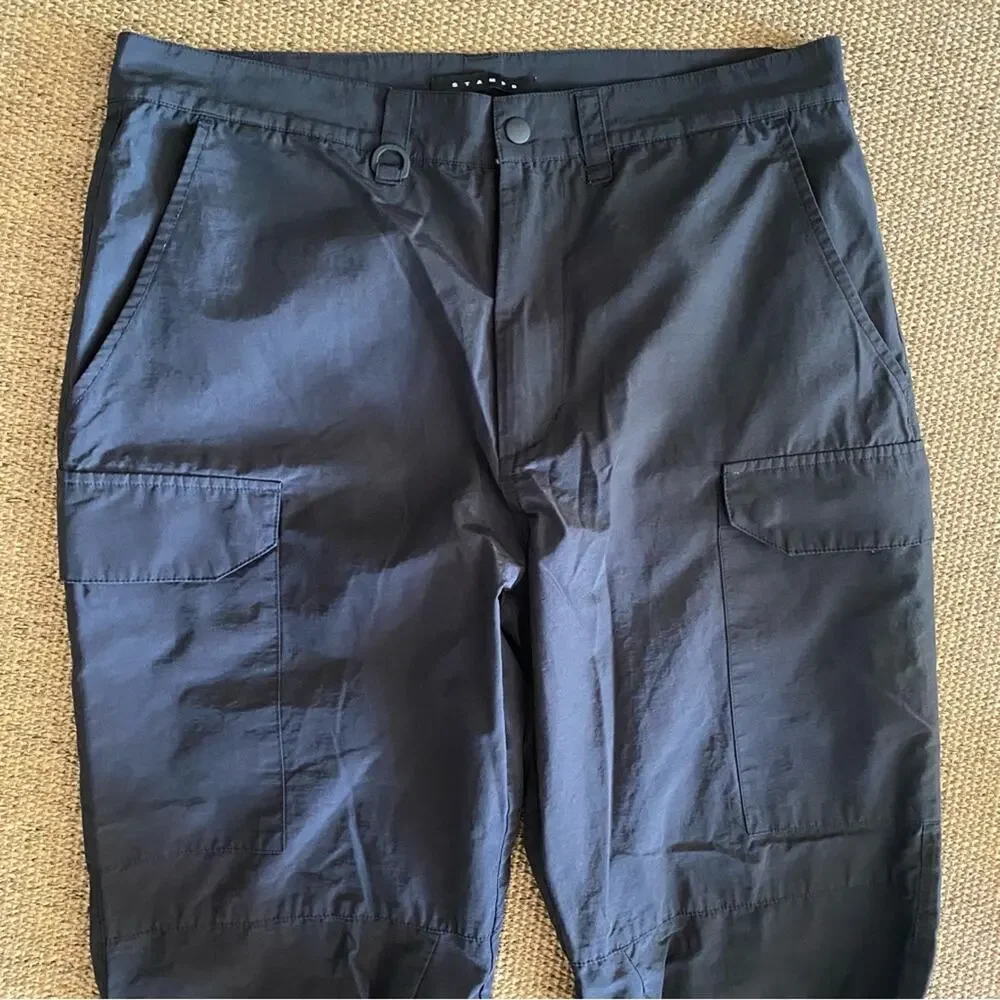 Stampd $286 Black Cotton / Nylon Cargo Pant Mens sz 34 EUC